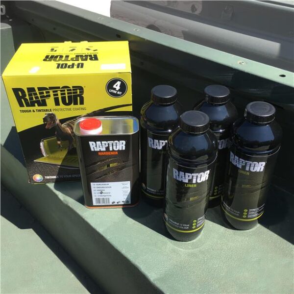 U-POL Raptor Tintable 4Ltr Kit Tough Protective Truck Bed Lining Paint ...